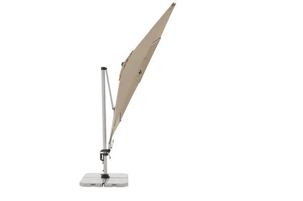 DOPPLER Active Pendelschirm, Greige, Alu/Polyester, 370cmx210 Cm, Mit Kurbel, 360°-drehbar 6 DOPPLER Active Pendelschirm, Greige, Alu/Polyester, 370cmx210 Cm, Mit Kurbel, 360°-drehbar – Bild 4