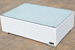 OUTFLEXX Kaffeetisch, Weiß, Polyrattan, 95x65cm, Inkl. Glasplatte 11 OUTFLEXX Kaffeetisch, Weiß, Polyrattan, 95x65cm, Inkl. Glasplatte -Gartenladen 4 2511 9.jpg