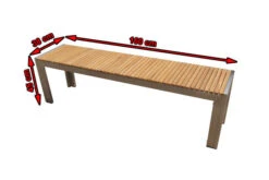 OUTFLEXX Bank Aus Edelstahl/FSC-Teakholz, 160x38x45cm 9 OUTFLEXX Bank Aus Edelstahl/FSC-Teakholz, 160x38x45cm -Gartenladen 4 7102.jpg