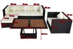 OUTFLEXX Loungemöbel, Schwarz, Polyrattan, Für 5 Personen, Inkl. Kaffeetisch, Kissenboxfunktion 13 OUTFLEXX Loungemöbel, Schwarz, Polyrattan, Für 5 Personen, Inkl. Kaffeetisch, Kissenboxfunktion -Gartenladen 5 1077 BOX B.jpg