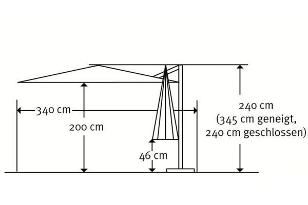 Schneider® SCHNEIDER Rhodos Junior Ampelschirm, Natur, Quadratisch, 270 X 270 Cm 7 Schneider® SCHNEIDER Rhodos Junior Ampelschirm, Natur, Quadratisch, 270 X 270 Cm – Bild 5