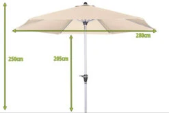 DOPPLER Active Auto Tilt Mittelstockschirm, Natur, Aluminium/Textil, Ø 280 Cm, Mit Kurbel -Gartenladen 5 12352 1.jpg