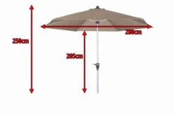 DOPPLER Active Auto Tilt Mittelstockschirm, Greige, Aluminium/Textil, Ø 280 Cm, Mit Kurbel -Gartenladen 5 12352 3.jpg