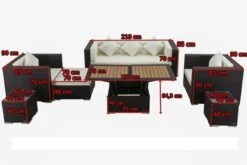 OUTFLEXX Loungemöbel-Set, Braun, Polyrattan, Für 6 Personen, Inkl. Loungetisch, Wasserfeste Kissenbox -Gartenladen 5 1303 BOX D.jpg