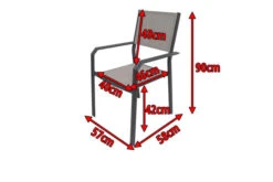 VILLANA Gartenstuhl, Anthrazit/grau, Aluminium/Textil, 58 X 57 X 90 Cm, Stapelbar -Gartenladen 5 13403.jpg