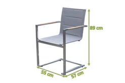 OUTFLEXX Freischwinger, Silber, Edelstahl/Textilene, Padded, Armlehnen Aus FSC-Teakholz -Gartenladen 5 13489.jpg