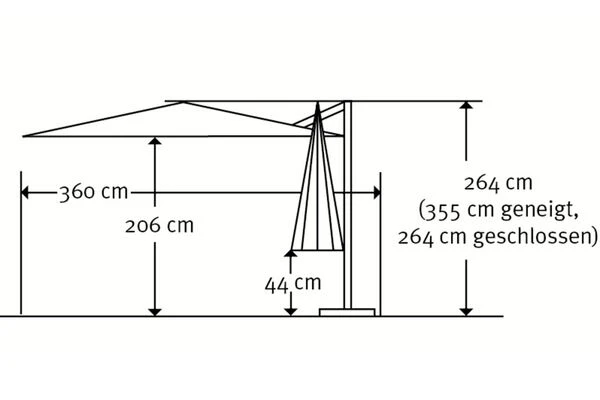 Schneider® SCHNEIDER Rhodos Twist Ampelschirm, Anthrazit, Quadratisch, 300 X 300 Cm 7 Schneider® SCHNEIDER Rhodos Twist Ampelschirm, Anthrazit, Quadratisch, 300 X 300 Cm – Bild 5