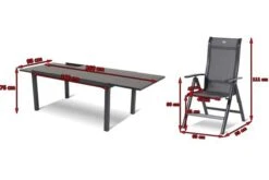 HARTMAN Esstischgarnitur, Xerix-anthrazit, Alu/HPL, 260/160x90 Cm, 6 Hochlehner -Gartenladen 5 13960.jpg