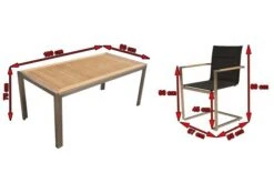 OUTFLEXX Esstischgruppe, Schwarz, Edelstahl/Teak, Tisch 180 X 90 Cm, 6 Stapelstühle Gepolstert -Gartenladen 5 14194.jpg