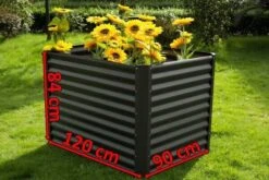 OUTFLEXX Hochbeet, Anthrazit, Zincalume, Pulverbeschichtet, 120 X 90 X 84 Cm, Durch Zubehör Erweiterbar -Gartenladen 5 14249.jpg