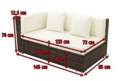 OUTFLEXX 2-Sitzer Ecksofa, Braun Marmoriert, Polyrattan, 145 X 85 X 70 Cm, Wasserfeste Kissenbox, Armlehne Re. 17 OUTFLEXX 2-Sitzer Ecksofa, Braun Marmoriert, Polyrattan, 145 X 85 X 70 Cm, Wasserfeste Kissenbox, Armlehne Re. -Gartenladen 5 15734 4 BOX.jpg