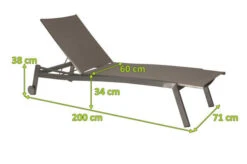 STERN Allround Rollenliege, Silber/taupe, Edelstahl/Textil, 200x71x38 Cm, Verstellbare Rückenlehne 16 STERN Allround Rollenliege, Silber/taupe, Edelstahl/Textil, 200x71x38 Cm, Verstellbare Rückenlehne -Gartenladen 5 15897 1.jpg
