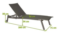 STERN Allround Rollenliege, Silbergrau, Edelstahl/Textil, 200x71x38 Cm, Verstellbare Rückenlehne -Gartenladen 5 15897 2.jpg