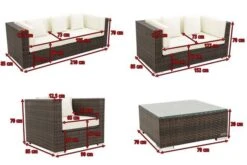 OUTFLEXX Loungemöbel-Set, Braun Marmoriert, Polyrattan, 9 Pers, Wasserfeste Kissenbox, Inkl. Beistelltisch -Gartenladen 5 16062 BOX B.jpg