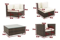 OUTFLEXX Loungemöbel-Set, Braun Marmoriert, Polyrattan, 5 Pers, Wasserfeste Kissenbox 16 OUTFLEXX Loungemöbel-Set, Braun Marmoriert, Polyrattan, 5 Pers, Wasserfeste Kissenbox -Gartenladen 5 16065 BOX A.jpg