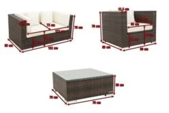 OUTFLEXX Loungemöbel-Set, Polyrattan, Braun Marmoriert, 5 Pers, Wasserfeste Kissenbox, Inkl. Beistelltisch 16 OUTFLEXX Loungemöbel-Set, Polyrattan, Braun Marmoriert, 5 Pers, Wasserfeste Kissenbox, Inkl. Beistelltisch -Gartenladen 5 16066 BOX B.jpg