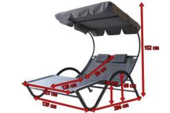 OUTFLEXX Doppelliege, Anthrazit, Polyester/Stahl Pulverbeschichtet, 205x138x34cm, Inkl. Nackenkissen, Rollbar -Gartenladen 5 16102.jpg