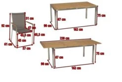 STERN Cardiff Esstischgarnitur, Taupe/grau, Edelstahl/Textil, 162/220 X 90 Cm, 6 Pers., FSC-Teakholz 13 STERN Cardiff Esstischgarnitur, Taupe/grau, Edelstahl/Textil, 162/220 X 90 Cm, 6 Pers., FSC-Teakholz -Gartenladen 5 16511.jpg