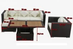 OUTFLEXX Loungemöbel-Set, Braun, Polyrattan, Für 5 Personen, Inkl. Loungetisch, Wasserfeste Kissenbox 17 OUTFLEXX Loungemöbel-Set, Braun, Polyrattan, Für 5 Personen, Inkl. Loungetisch, Wasserfeste Kissenbox -Gartenladen 5 1713 BOX D.jpg