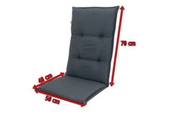 DOPPLER Comfort Stuhlauflage Hochlehner, Anthrazit, Polyester, 120 X 50 X 7 Cm -Gartenladen 5 17431.jpg