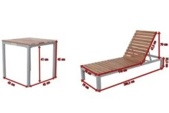 Villana 2er Sonnenliegen-Set, Alu/FSC-Akazienholz, 201x70x32,5cm, 4-fach Verstellbar, Mit Beistelltisch 45x45cm -Gartenladen 5 17776.jpg