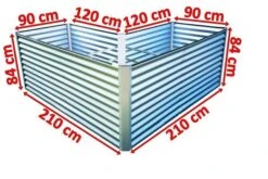 OUTFLEXX Eck-Hochbeet, Silber, Zincalume, 210x210x90x84cm -Gartenladen 5 18169.jpg