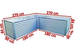 OUTFLEXX Eck-Hochbeet, Silber, Zincalume, 270x270x90x84cm -Gartenladen 5 18173.jpg