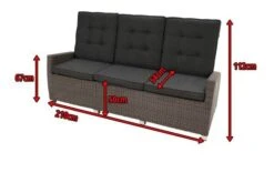 Ploß Rocking Comfort Dining / Lounge 3-Sitzer Sofa, Grau/braun-meliert, Polyrattan, 210x85x112 Cm, Verstellbar 22 Ploß Rocking Comfort Dining / Lounge 3-Sitzer Sofa, Grau/braun-meliert, Polyrattan, 210x85x112 Cm, Verstellbar -Gartenladen 5 18207.jpg