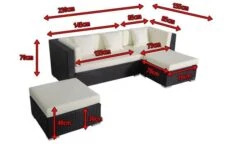 OUTFLEXX Loungemöbel-Set, Schwarz, Polyrattan, 5 Personen, Wasserfeste Kissenbox 17 OUTFLEXX Loungemöbel-Set, Schwarz, Polyrattan, 5 Personen, Wasserfeste Kissenbox -Gartenladen 5 18226 BOX A.jpg
