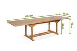 OUTFLEXX Ontario Ausziehtisch, Natur, Teakholz, 195/295x90cm, Fein Geschliffen 14 OUTFLEXX Ontario Ausziehtisch, Natur, Teakholz, 195/295x90cm, Fein Geschliffen -Gartenladen 5 18311.jpg