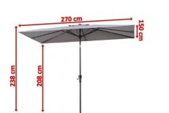 OUTFLEXX Mittelstockschirm, Hellgrau, Pulverbesch. Aluminium/Polyester PA-beschichtet, 270x150cm 18 OUTFLEXX Mittelstockschirm, Hellgrau, Pulverbesch. Aluminium/Polyester PA-beschichtet, 270x150cm -Gartenladen 5 18350.jpg