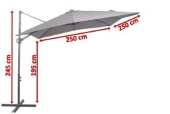 OUTFLEXX Ampelschirm, Anthrazit, Pulverbesch. Aluminium, 250x250cm, Inkl. Plattenständer 16 OUTFLEXX Ampelschirm, Anthrazit, Pulverbesch. Aluminium, 250x250cm, Inkl. Plattenständer -Gartenladen 5 18354.jpg