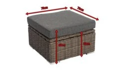 OUTFLEXX Hocker, Grau, Polyrattan, 70 X 70 X 35 Cm, Verstellbare Sitzfläche, Wasserfeste Kissenbox -Gartenladen 5 18362 4 BOX.jpg