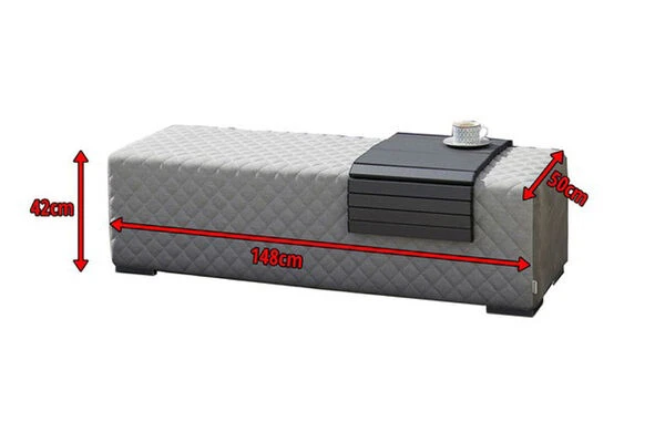 OUTFLEXX Cozy Loungebank, Flanelle, Alu/Sunbrella, 148 X 50 X 42 Cm 7 OUTFLEXX Cozy Loungebank, Flanelle, Alu/Sunbrella, 148 X 50 X 42 Cm – Bild 5