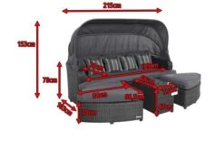 OUTFLEXX Houston Loungebett, Grau, Polyrattan, Doppel-halbrund, Viele Stellmöglichkeiten, Dach Klappbar -Gartenladen 5 18543.jpg