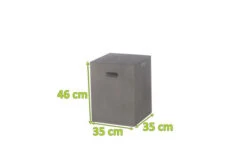 OUTFLEXXHocker, Grau, Faserzement, 35 X 35 X 46 Cm Glatte Oberfläche, Würfeldesign, Mit Griffmulden -Gartenladen 5 18580.jpg