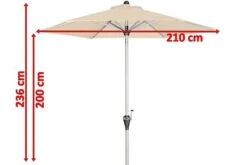 DOPPLER Active Auto Tilt Mittelstockschirm, Natur, Aluminium/Textil, Ø210cm, Höhenverstellbar, Knickbar, Mit Kurbel 12 DOPPLER Active Auto Tilt Mittelstockschirm, Natur, Aluminium/Textil, Ø210cm, Höhenverstellbar, Knickbar, Mit Kurbel -Gartenladen 5 18592 1.jpg