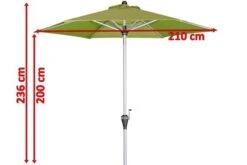 DOPPLER Active Auto Tilt Mittelstockschirm, Fresh Green, Aluminium/Textil, Ø210cm, Höhenverstellbar Knickbar, Mit Kurbel -Gartenladen 5 18592 2.jpg