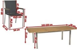 STERN Polaris Esstischgarnitur, Silbergrau, Edelstahl/Textil, 162/220 X 90 Cm, 6 Pers., FSC-Teakholz -Gartenladen 5 18600.jpg