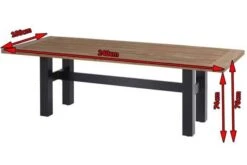 HARTMAN Yasmani Esstisch, Carbon Black/vintage Brown, Alu/Teak, 240x100cm 13 HARTMAN Yasmani Esstisch, Carbon Black/vintage Brown, Alu/Teak, 240x100cm -Gartenladen 5 18688.jpg