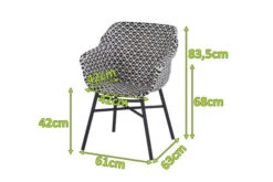 HARTMAN Delphine Armlehnensessel, Schwarz/weiß, Alu/Kunststoff -Gartenladen 5 18696.jpg