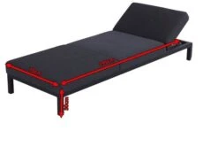 HARTMAN Adam Gartenliege, Sooty, Alu/Sunbrella, 4x4 Textilen, 195x70x30cm, Rückenlehne Verstellbar, Inkl. Kopfkissen -Gartenladen 5 18733.jpg