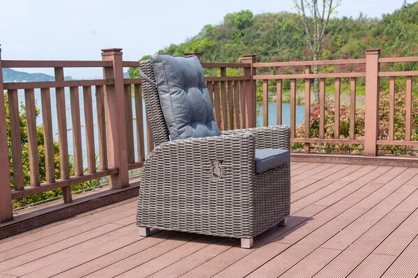 OUTFLEXX Dining Sessel, Grau, Polyrattan, 74 X 83 X 110 Cm, Rückenlehne Stufenlos Verstellbar 6 OUTFLEXX Dining Sessel, Grau, Polyrattan, 74 X 83 X 110 Cm, Rückenlehne Stufenlos Verstellbar – Bild 4