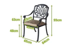 HARTMAN Amalfi Diningsessel, Bronze, Alu-Guss, Inkl. Wendekissen -Gartenladen 5 18949.jpg