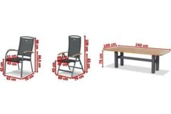 HARTMAN Sondermodell Yasmani/Raffaelo Esstischgruppe, Xerix, Alu/Teakholz, 240x100cm, 6 Stapel-, 2 Multipositionssessel 12 HARTMAN Sondermodell Yasmani/Raffaelo Esstischgruppe, Xerix, Alu/Teakholz, 240x100cm, 6 Stapel-, 2 Multipositionssessel -Gartenladen 5 19040.jpg