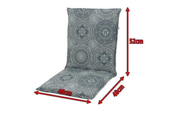 DOPPLER Lyra Stuhlauflage Niederlehner, Grau Gemustert, Polyester, 100 X 48 X 7 Cm, Mit Reißverschluss 7 DOPPLER Lyra Stuhlauflage Niederlehner, Grau Gemustert, Polyester, 100 X 48 X 7 Cm, Mit Reißverschluss – Bild 5