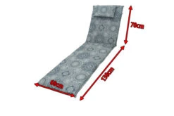 DOPPLER Lyra Liegenauflage, Grau Gemustert, Polyester, 200 X 60 X 7 Cm, Mit Kopfkissen Und Reißverschluss -Gartenladen 5 19684.jpg