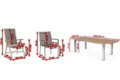 STERN Cardiff Esstischgruppe, Silber/silbergrau, Edelstahl/Teak, Tisch 200/260 X 100 Cm, 4 Stapel-, 2 Multipositionssessel -Gartenladen 5 19756.jpg