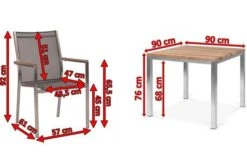 STERN Cardiff Esstischgruppe, Silber/silbergrau, Edelstahl/Teak, Tisch 90 X 90 Cm, 4 Stapelsessel 14 STERN Cardiff Esstischgruppe, Silber/silbergrau, Edelstahl/Teak, Tisch 90 X 90 Cm, 4 Stapelsessel -Gartenladen 5 19769.jpg