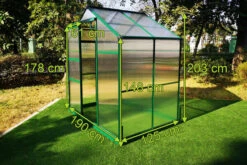 OUTFLEXX Gewächshaus, Grün, Alu/Polycarbonat, 190x125x203 Cm, Pulverbeschichtet -Gartenladen 5 20085.jpg